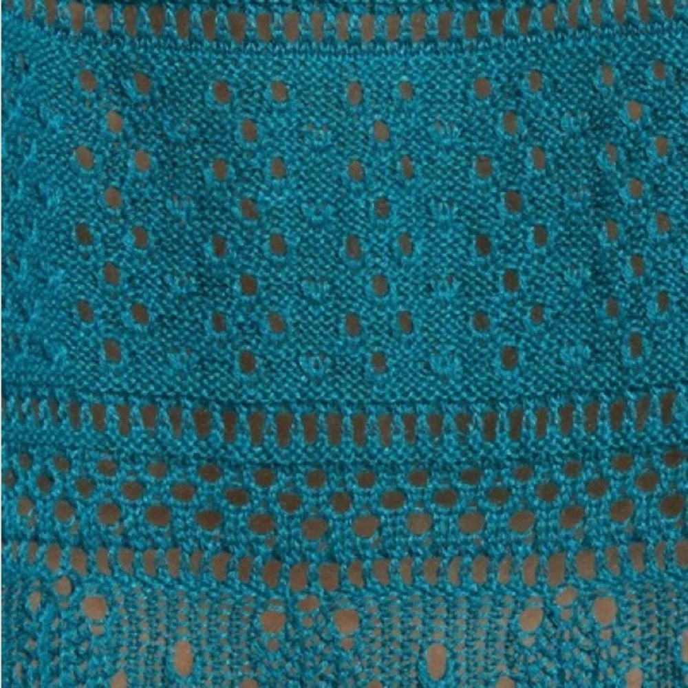 NWT Free People Once Upon A Time Crochet Embroidered Top XS Dark Teal - Picture 5 of 6